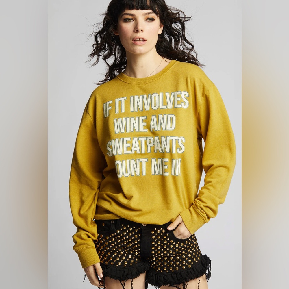 Wine & Sweatpants Sweatshirt RECYCLED KARMA